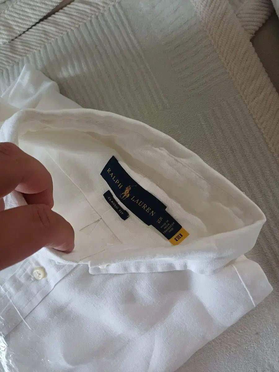 ポロ Ralph Lauren ラルフローレン 白 リネン シャツ XL