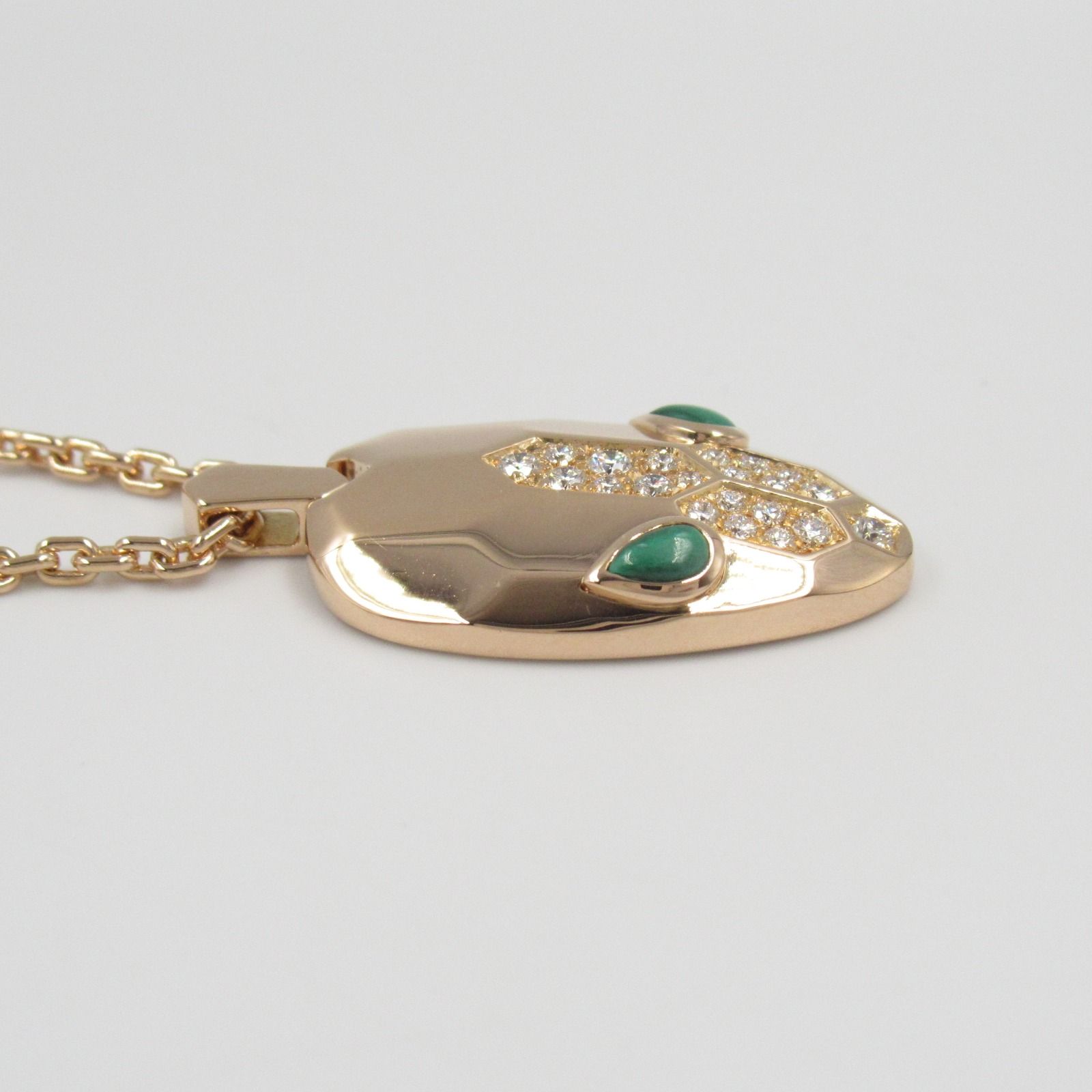 ブルガリ BVLGARI ネックレス セルペンティ マラカイト ダイヤ 