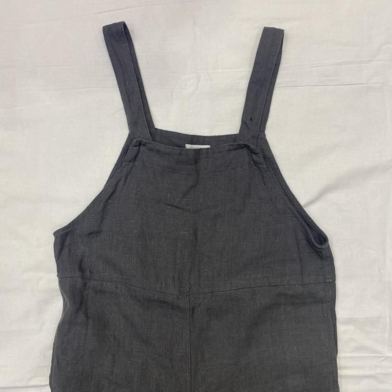 fog linen work フォグリネンワーク サロペット オーバーオール サロペット オーバーオール リネンサロペット 麻100％ グレー SIZE 1 オーバーオール