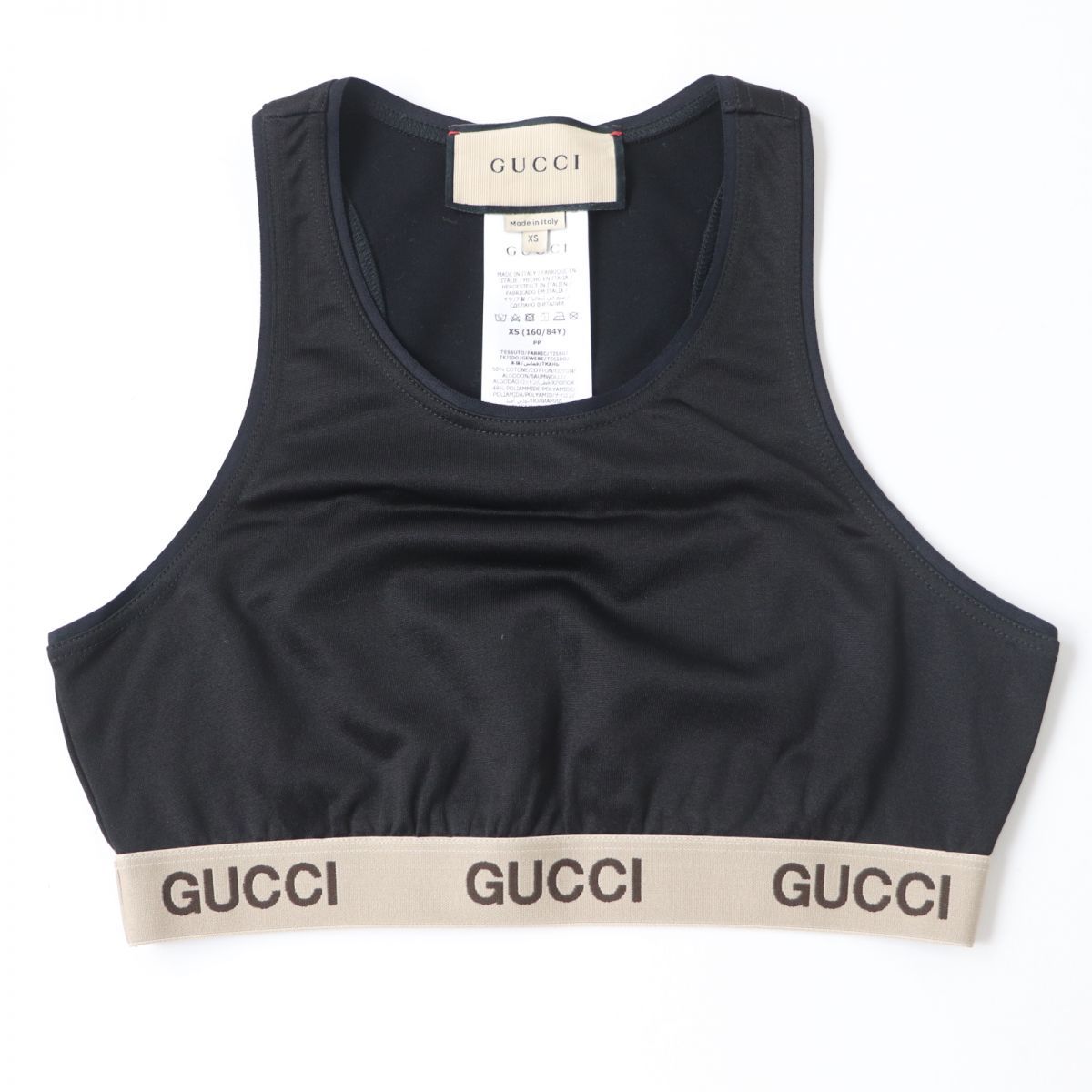 未使用品☆正規品 GUCCI グッチ 672401 ロゴ入り タンクトップ 