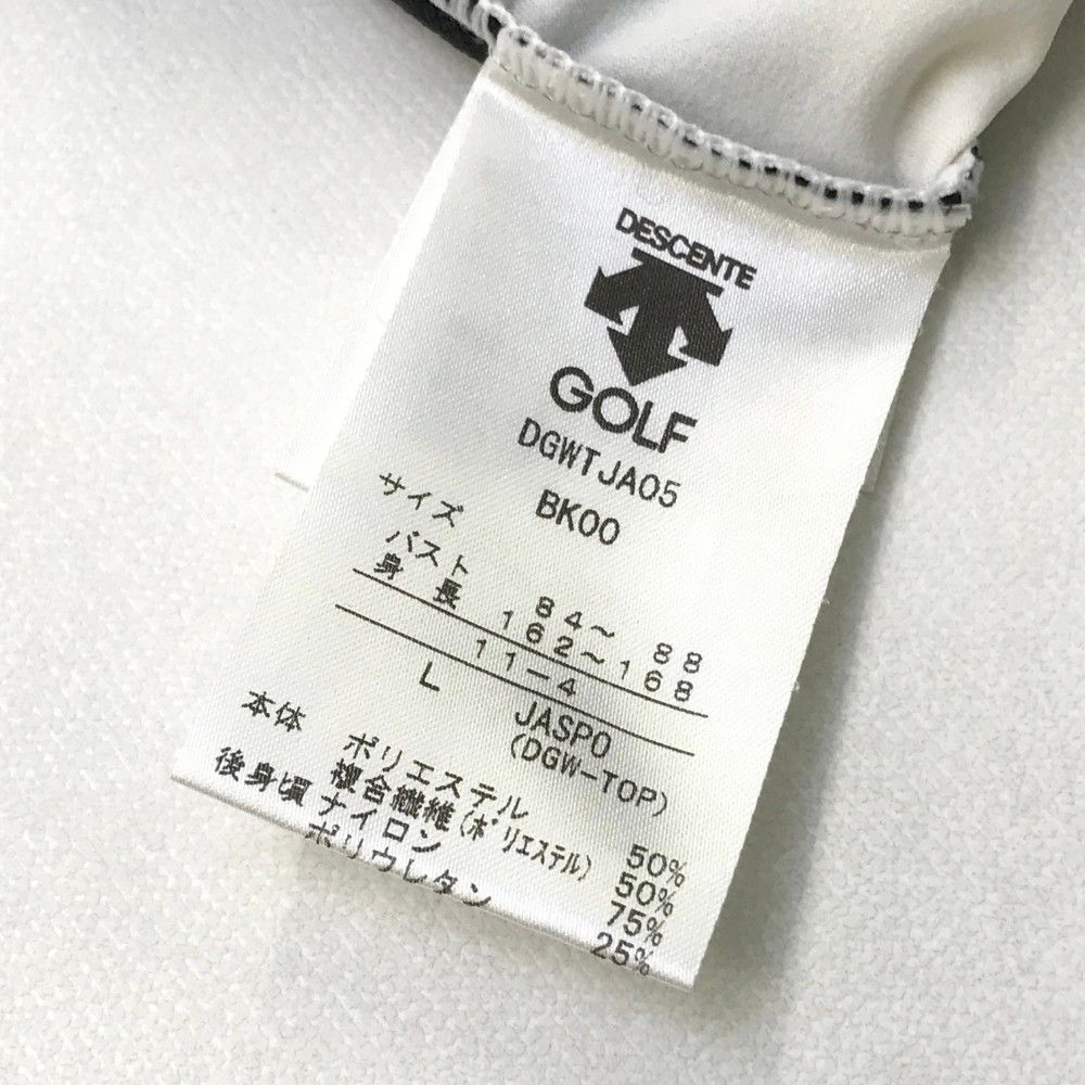 サイズ：L DESCENTE GOLF デサントゴルフ ハーフジップ 半袖T
