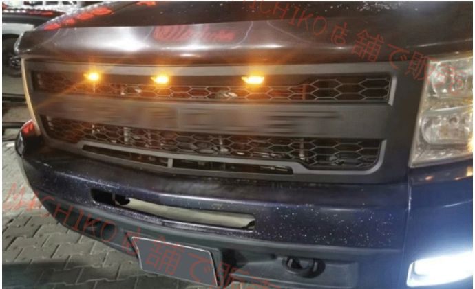 シボレー シルバラード 2007-2014 LED付き フロントグリル フロントガーニッシュ 外装カスタム