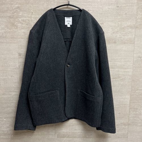 MANER マネール ノーカラージャケット sizeS グレー 【中目黒B2