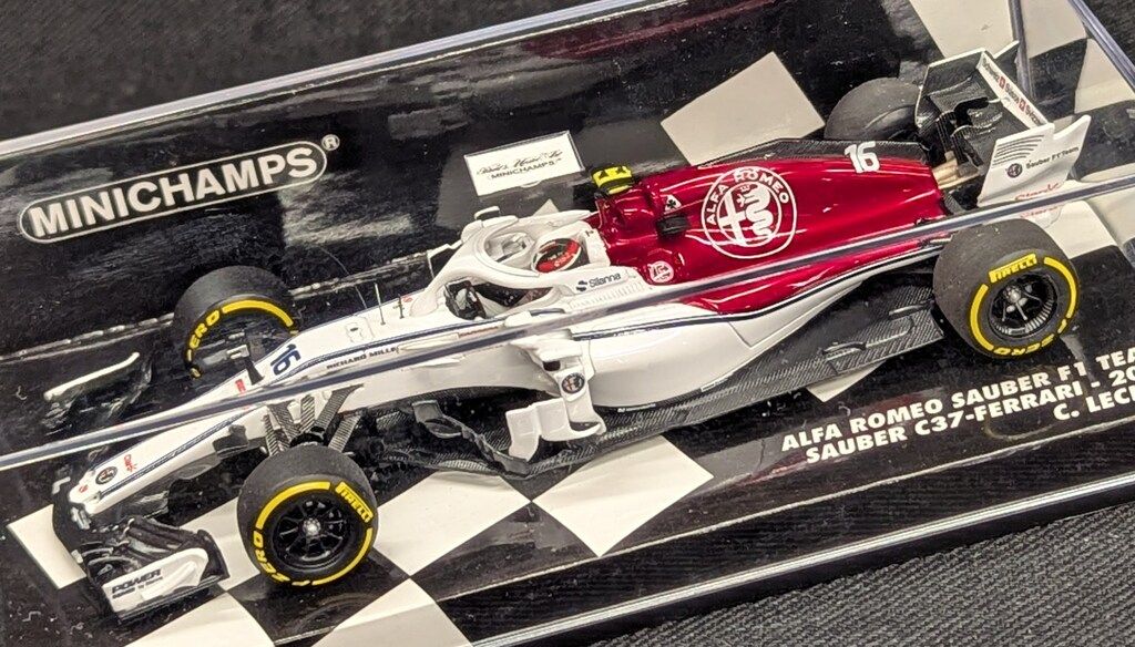 Paul sModelArt 1|43 MINICHAMPS ALFA ROMEO SAUBER F1 TEAM SAUBER C37-FERRARI-2018 C.LECLERC