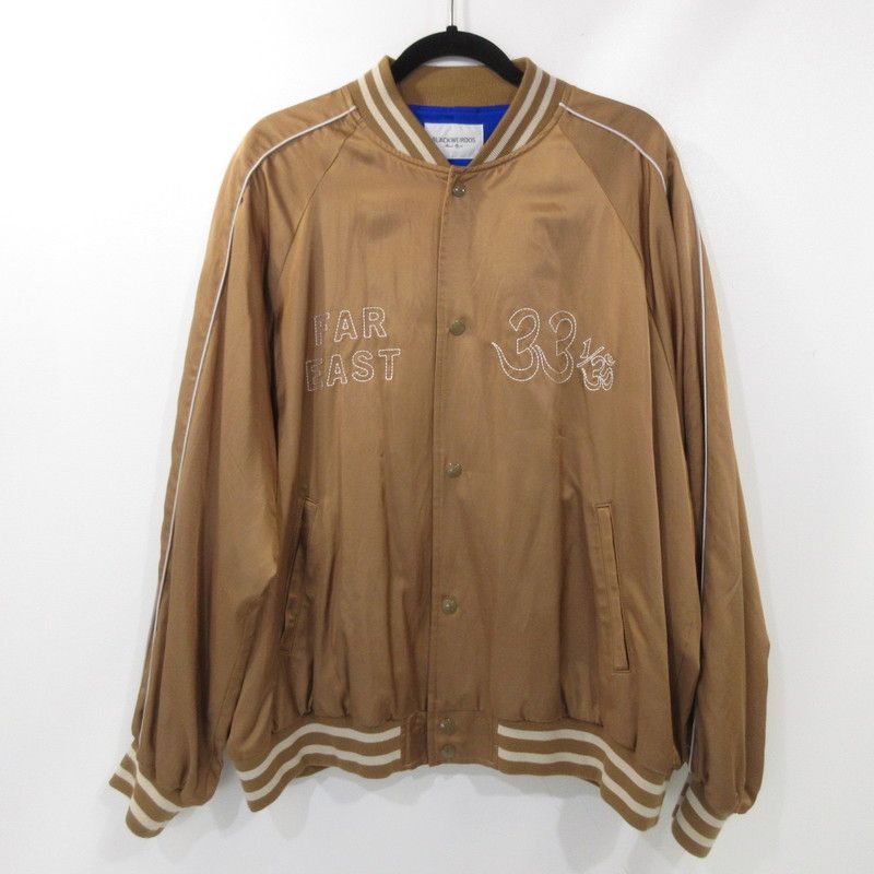 姫路東店 BlackWeirdos | ブラックウィドーブラックウィドゥ スーベニアジャケット Stadium Satin Jacket 22SS-JK01 ブラウン サイズ XL 096