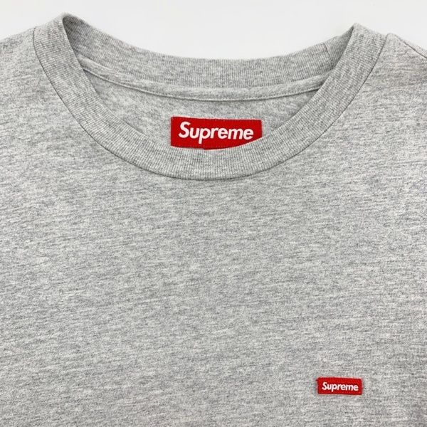 Supreme small box logo グレー 長袖カットソー