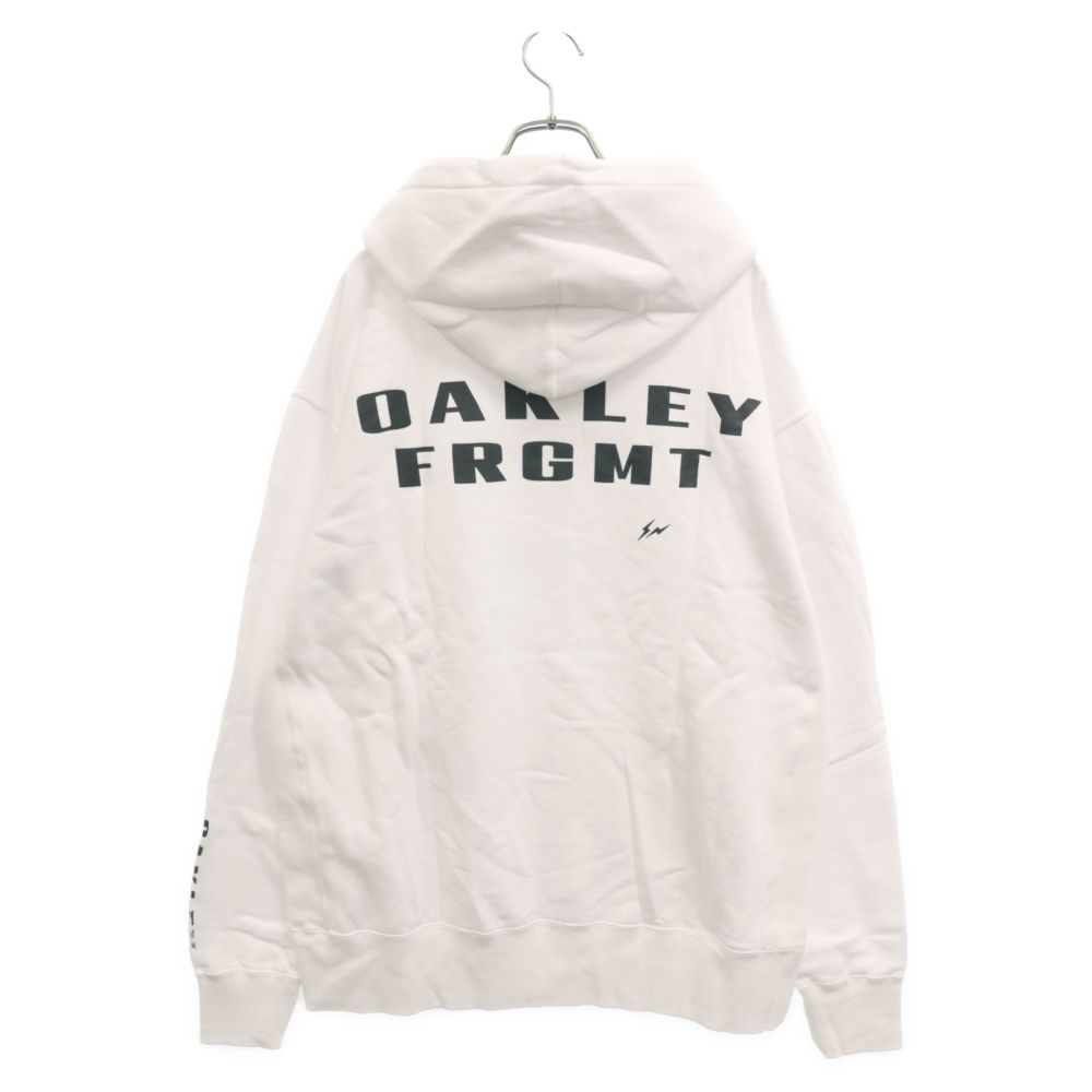 FRAGMENT DESIGN (フラグメントデザイン) ×OAKLEY HOODIE オークリー ロゴプリント フーディー パーカー ホワイト FOA405053