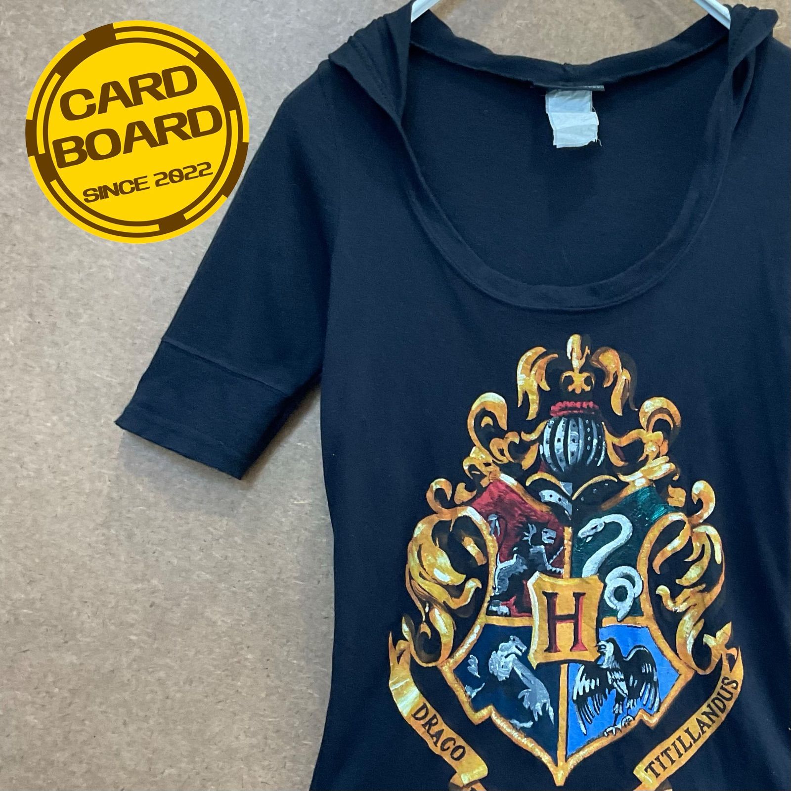 US古着 ハリーポッターHarry Potter ホグワーツ寮 エンブレム絵画風 