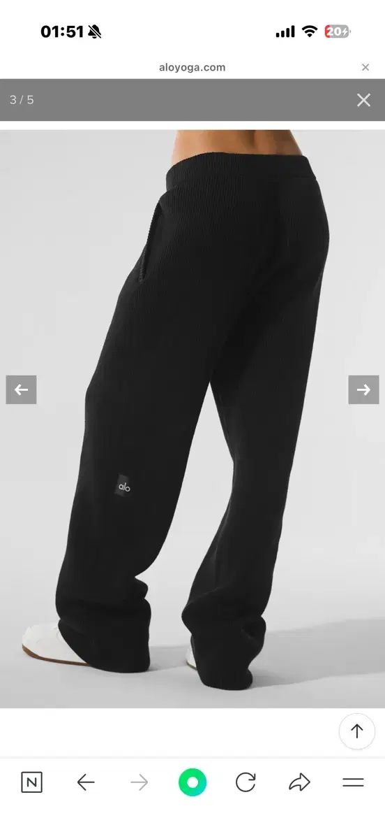 S alo R ニット パンツ ブラック