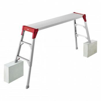 ワンタッチ操作のロック機構採用! 脚部伸縮式デザイン足場台 DL-1510