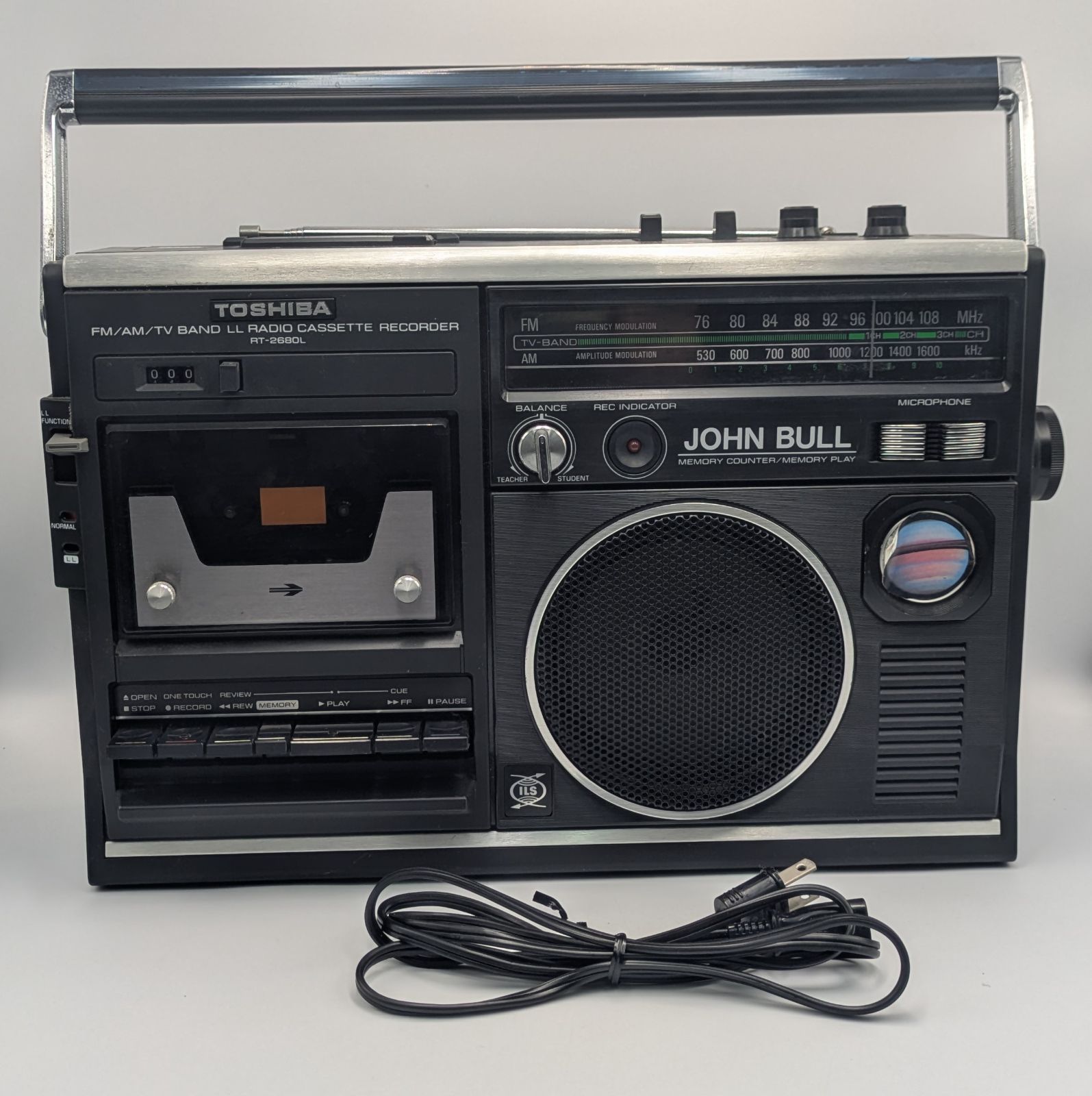 TOSHIBA 東芝 RT-2680L JOHN BULL 昭和レトロ ラジカセ ジャンク