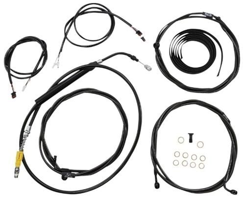 ハンドルバー コンプリートラインキット ブラック 15～17インチエイプハンガー 2021～24年FLTRモデル 但し2025年以降FLTRXSE 2025年FLTRX|STSEは除く