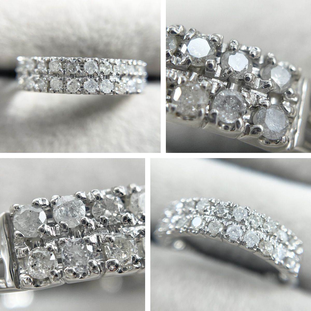 Pt900 天然ダイヤモンド 0.50ct パヴェリング - メルカリ