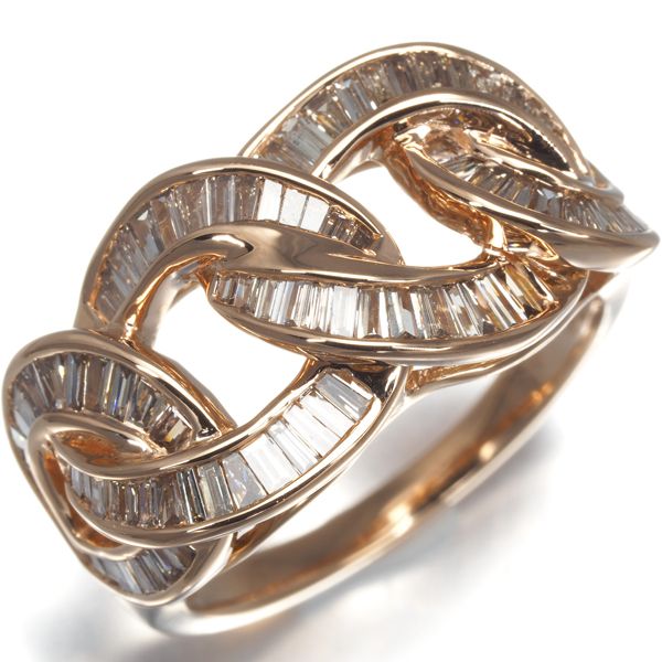 GSTV K18PG ダイヤ リング 0.90ct