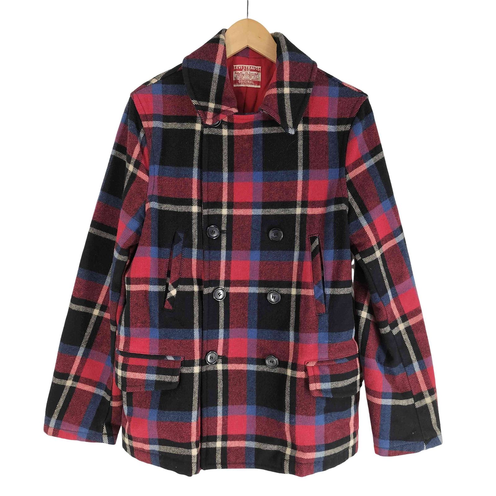 リーバイス Levis タータンチェックピーコート メンズ JPN：S 