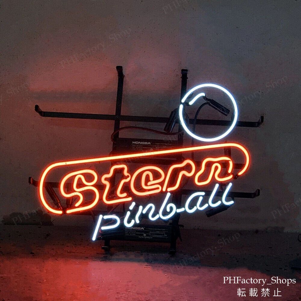 Stern Pinball ネオン管 スターン ピンボール ネオンライト ネオンサイン ゲームルーム インテリア 壁装飾 室内装飾 店舗装飾 50x40cm A293