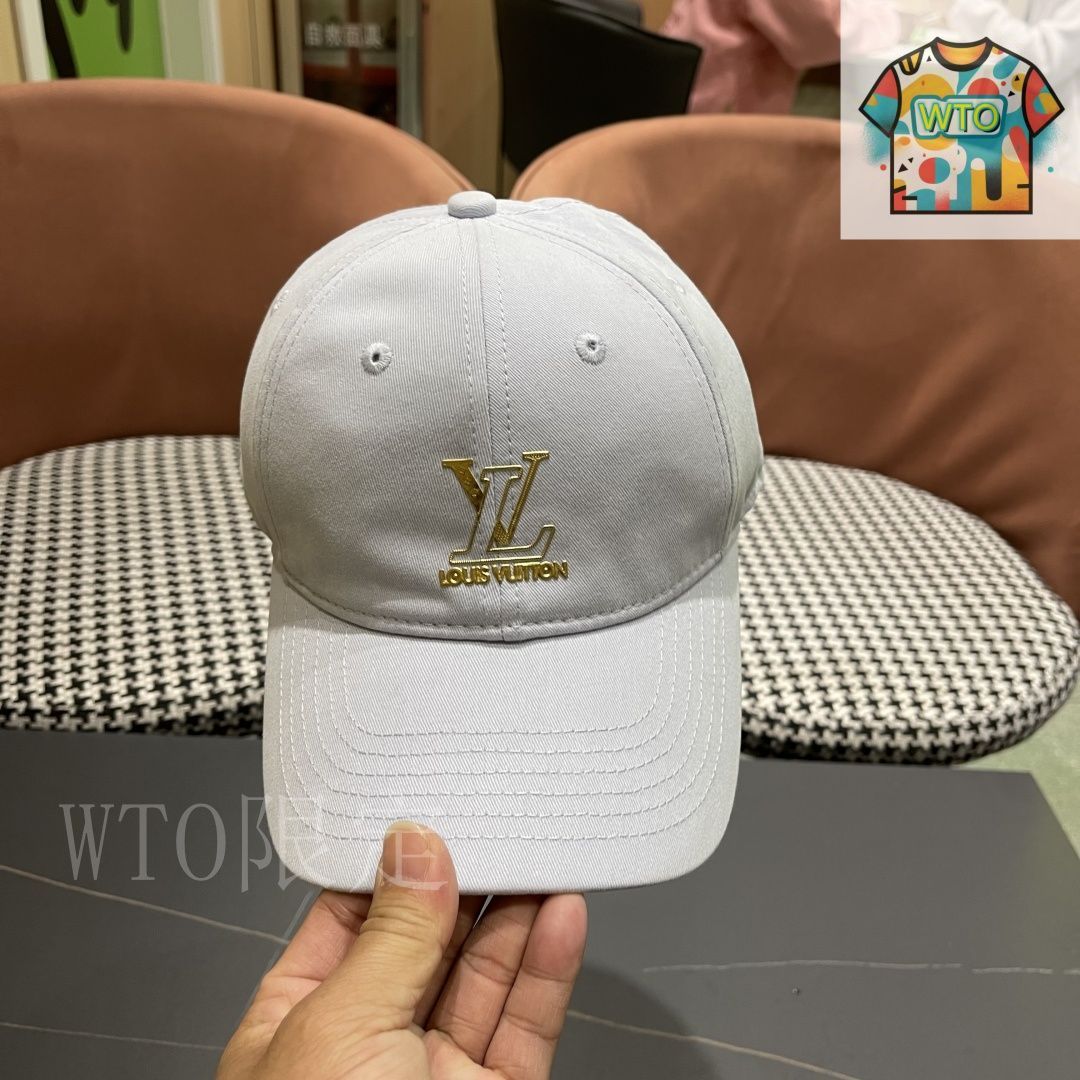 LV ベースボールキャップ Louis Vuitton / LV（ルイ・ヴィトン）刺繍 ベースボール