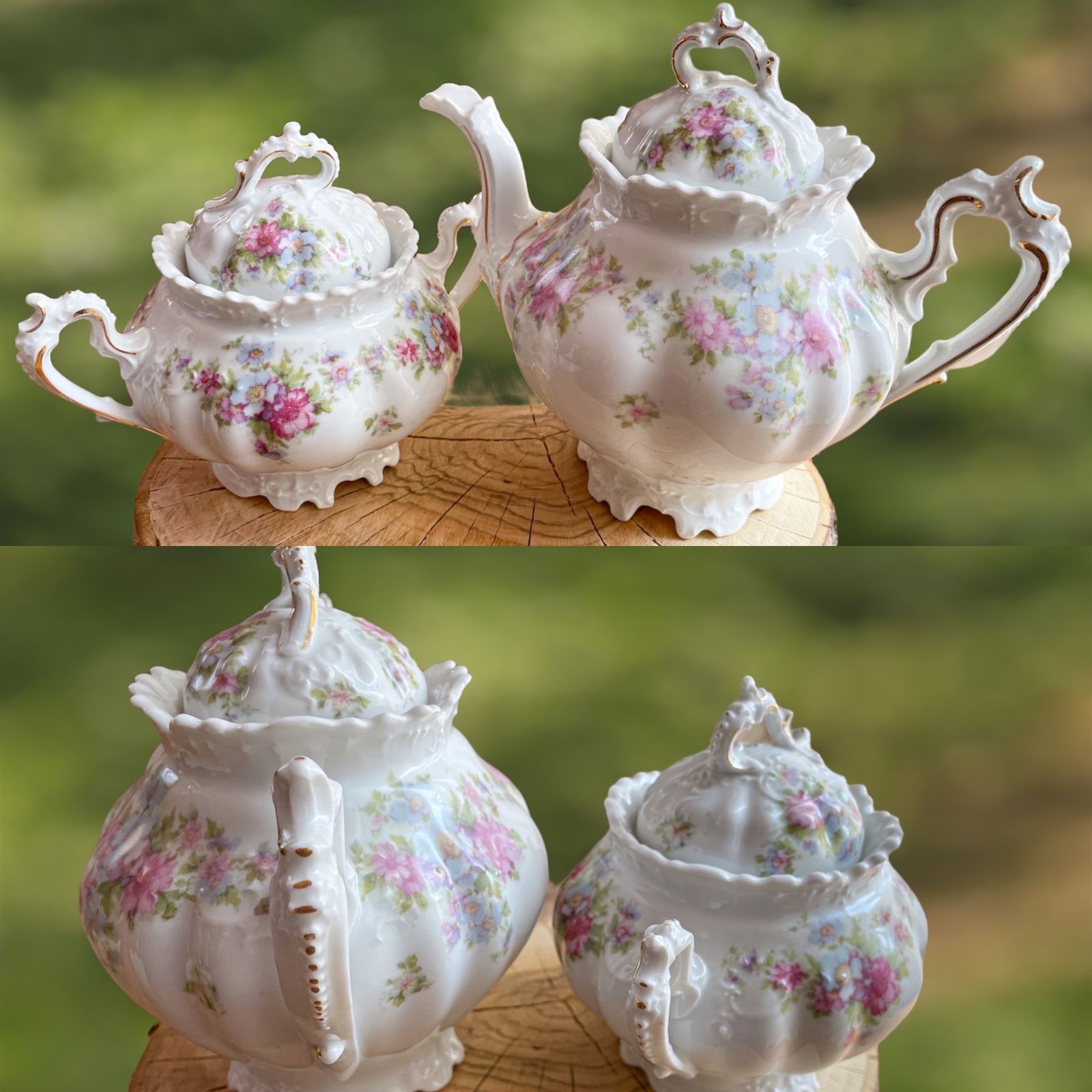 19世紀後半のアンティークティーポット＆シュガーポット オーストリア