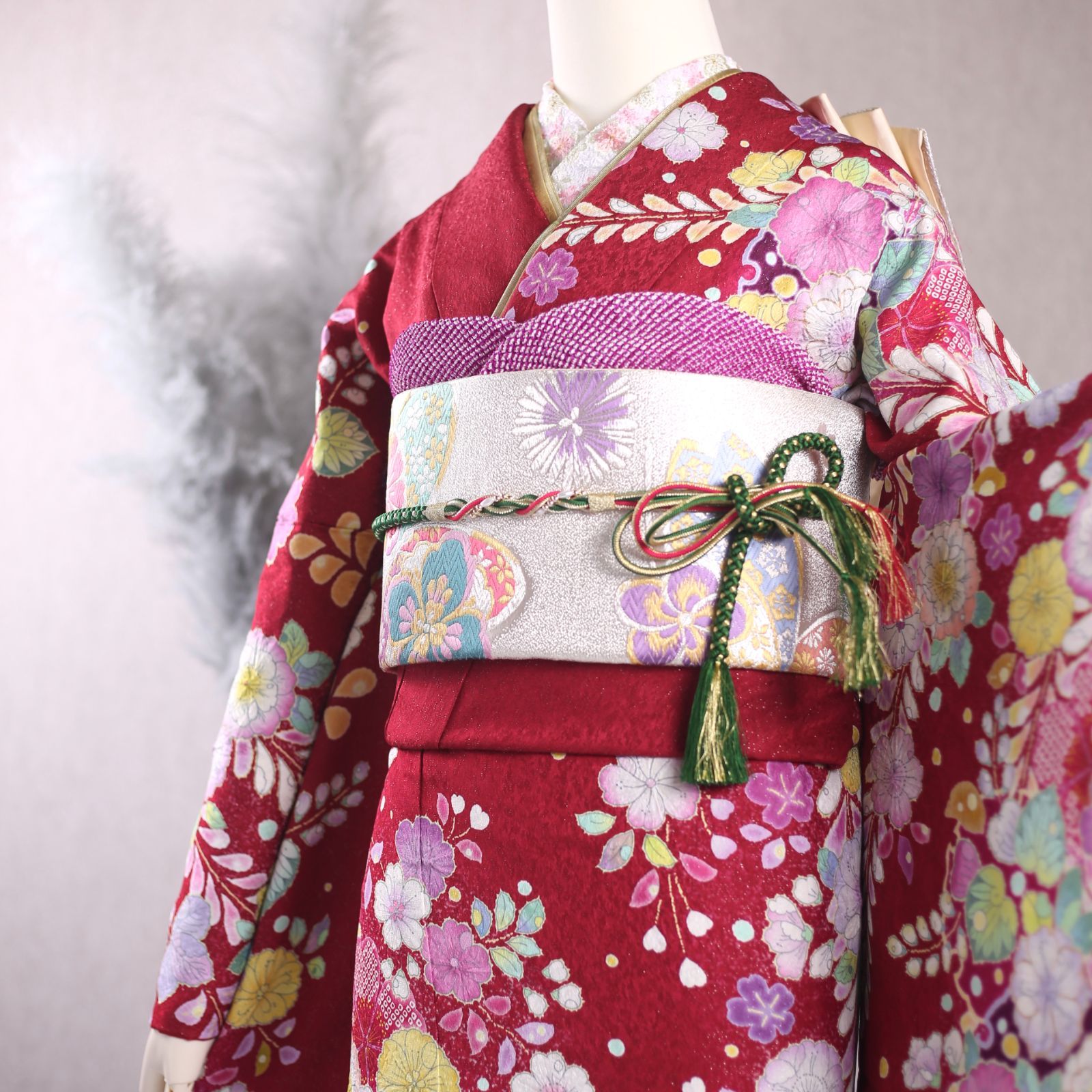 お振袖フルセット　美品 振袖フルセット 振袖セット 振袖 LLサイズ 今田美桜 クリーム