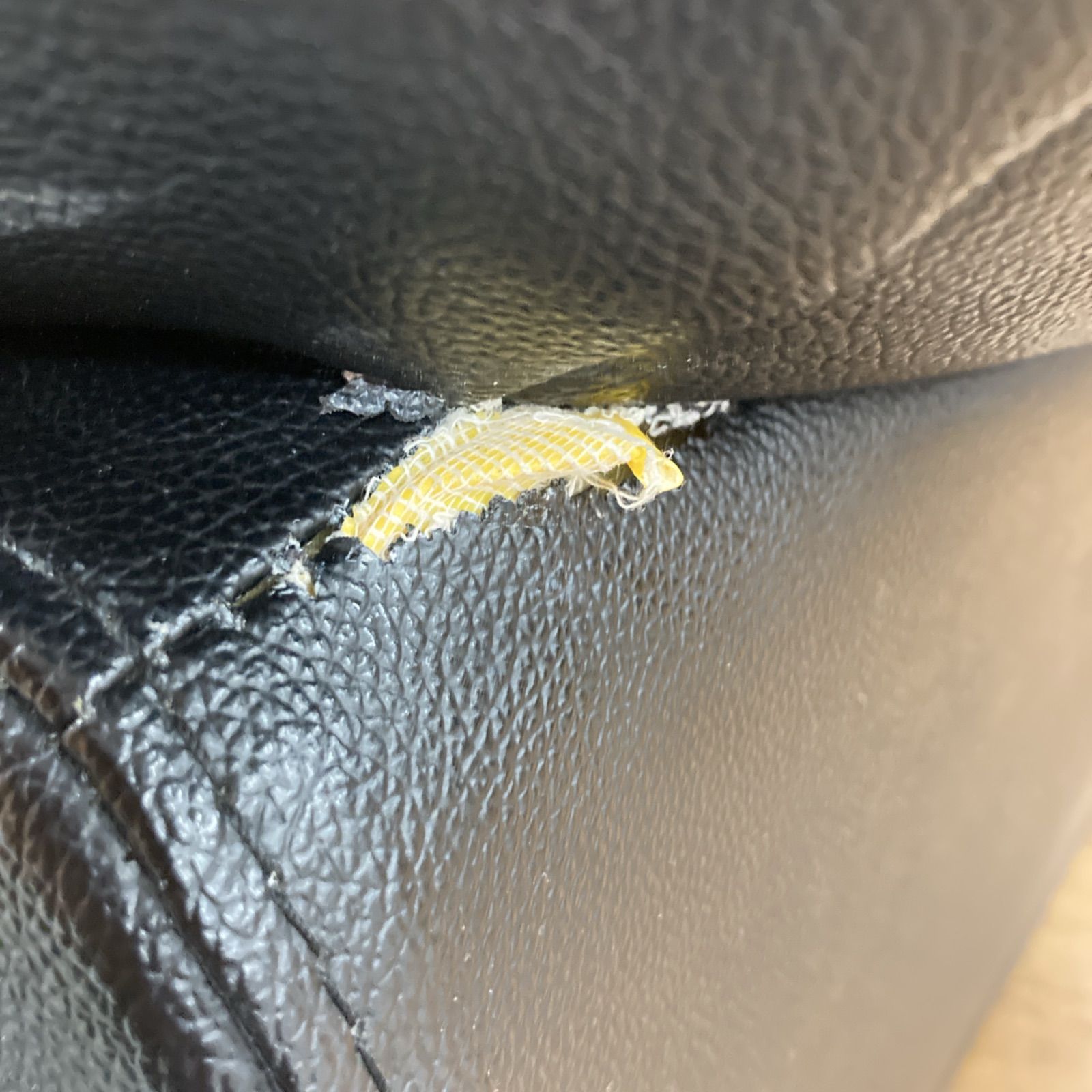 レザー２Pソファ 黒