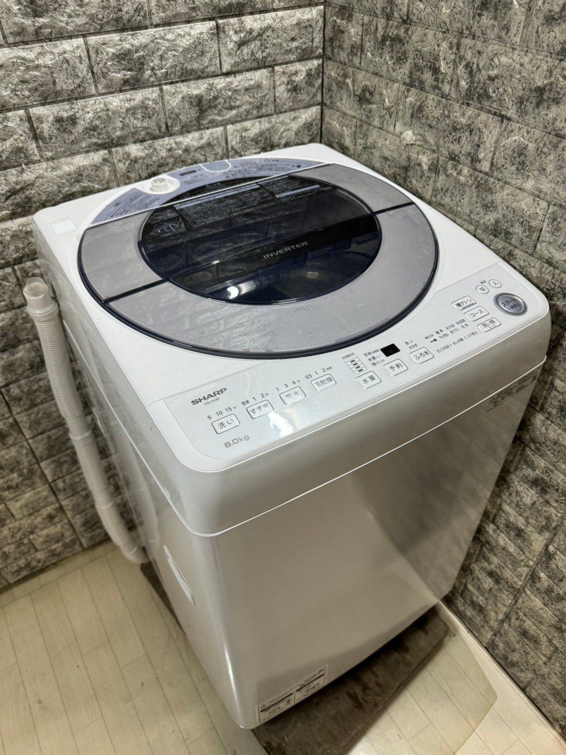 大阪送料無料★3か月保障付き★洗濯機★シャープ★ES-GV8F-S★S-862 大阪送料無料☆3か月保障付き☆洗濯機☆シャープ☆ES-GV8F-S☆S-862