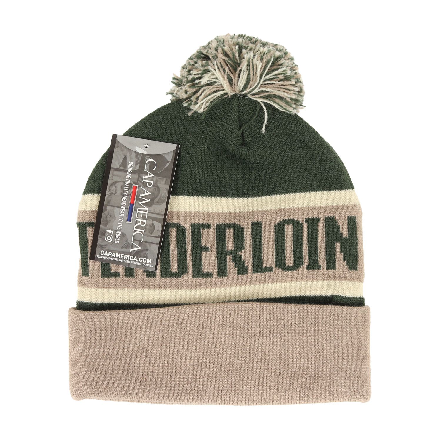 新品 TENDERLOIN テンダーロイン ビーニー ポンポン付き ニット ビーニー PON PON BEANIE TDL グリーン ニットキャップ 帽子【メンズ】