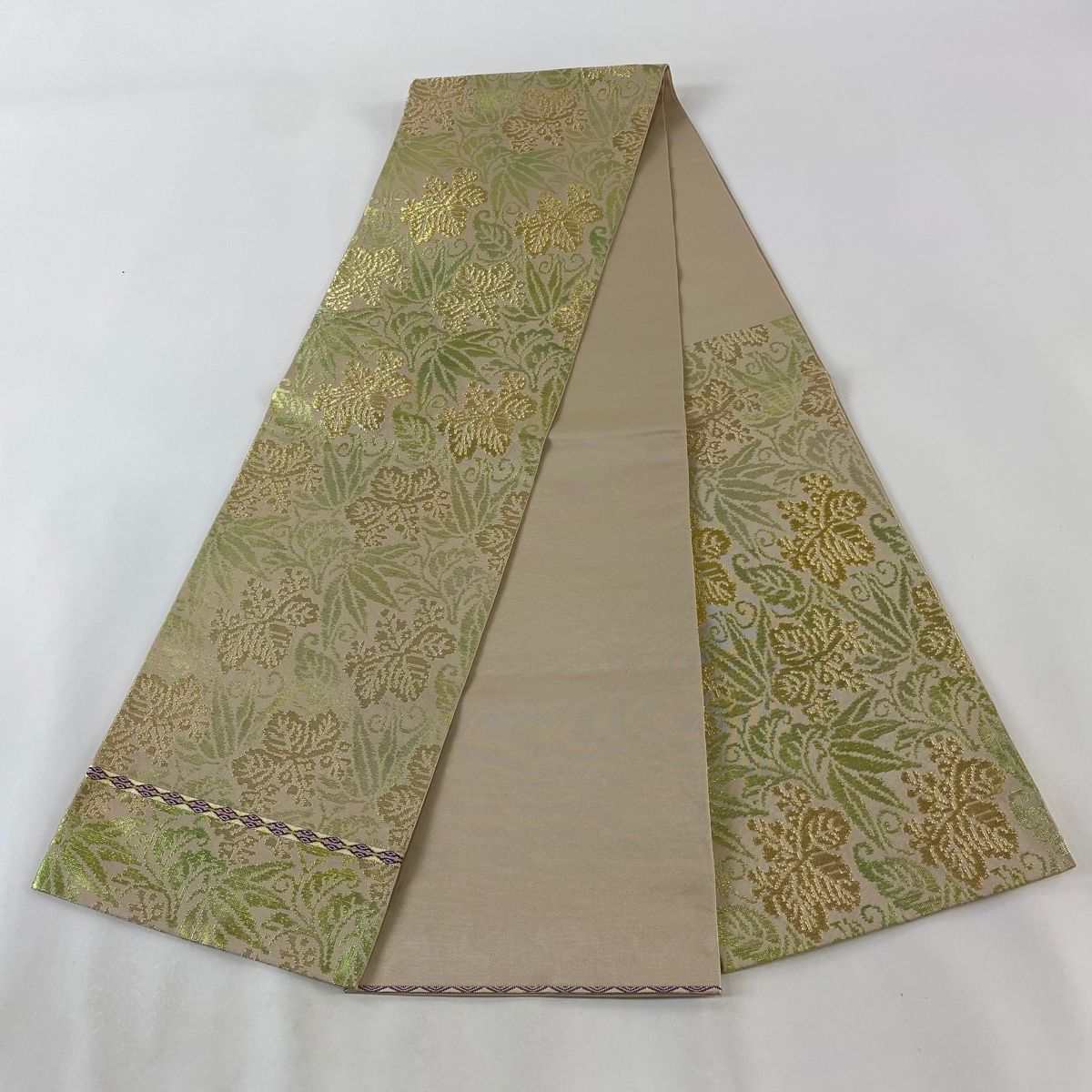 O0574 美品 逸品 希少 龍村平蔵 謹製 正絹 本袋帯 袋帯 美品 逸品 龍村平蔵 落款 清遊錦 本袋 人物 馬 金銀糸