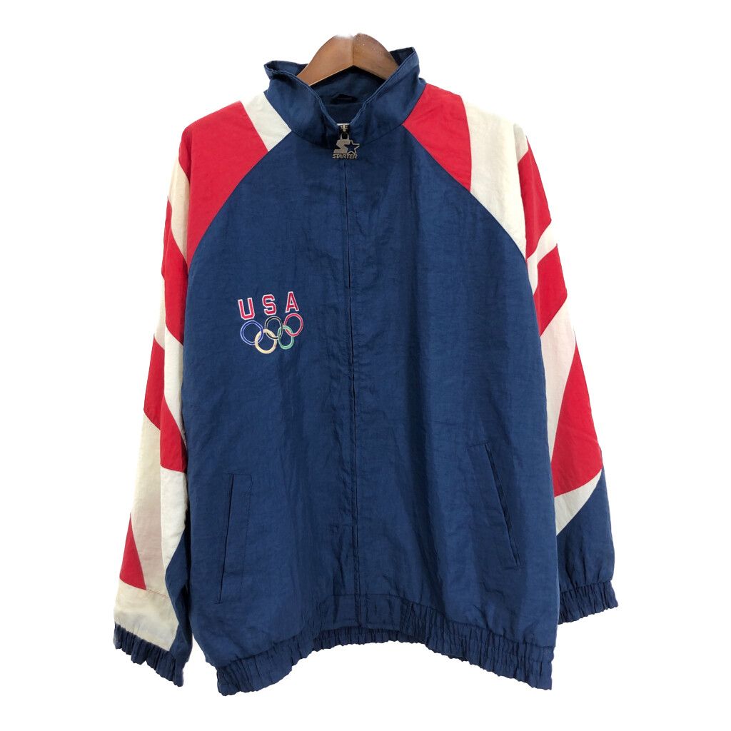 90s XL マルチカラー USA オリンピック代表 ナイロンジャケット