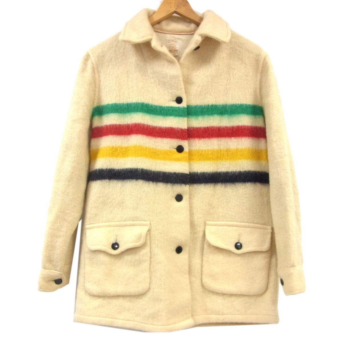 60S ヴィンテージ◆HUDSON S BAY ウールブランケットコート カナダ製 ジャケット ハドソンズベイ レディース