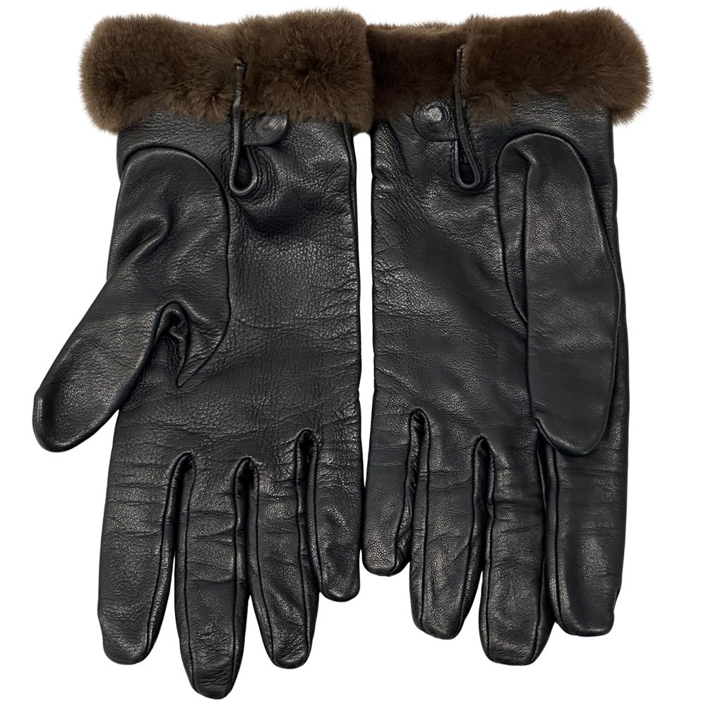 ☘️ 美品 エルメス HERMES 手袋 ファー ケリーグローブ ブラウン 茶☘️ ☘️ 美品 エルメス HERMES 手袋 ファー ケリーグローブ