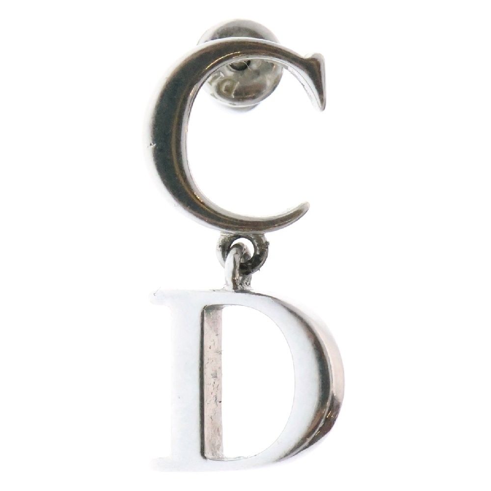DIOR ディオール CDロゴ ドロップピアス 片耳 シルバー