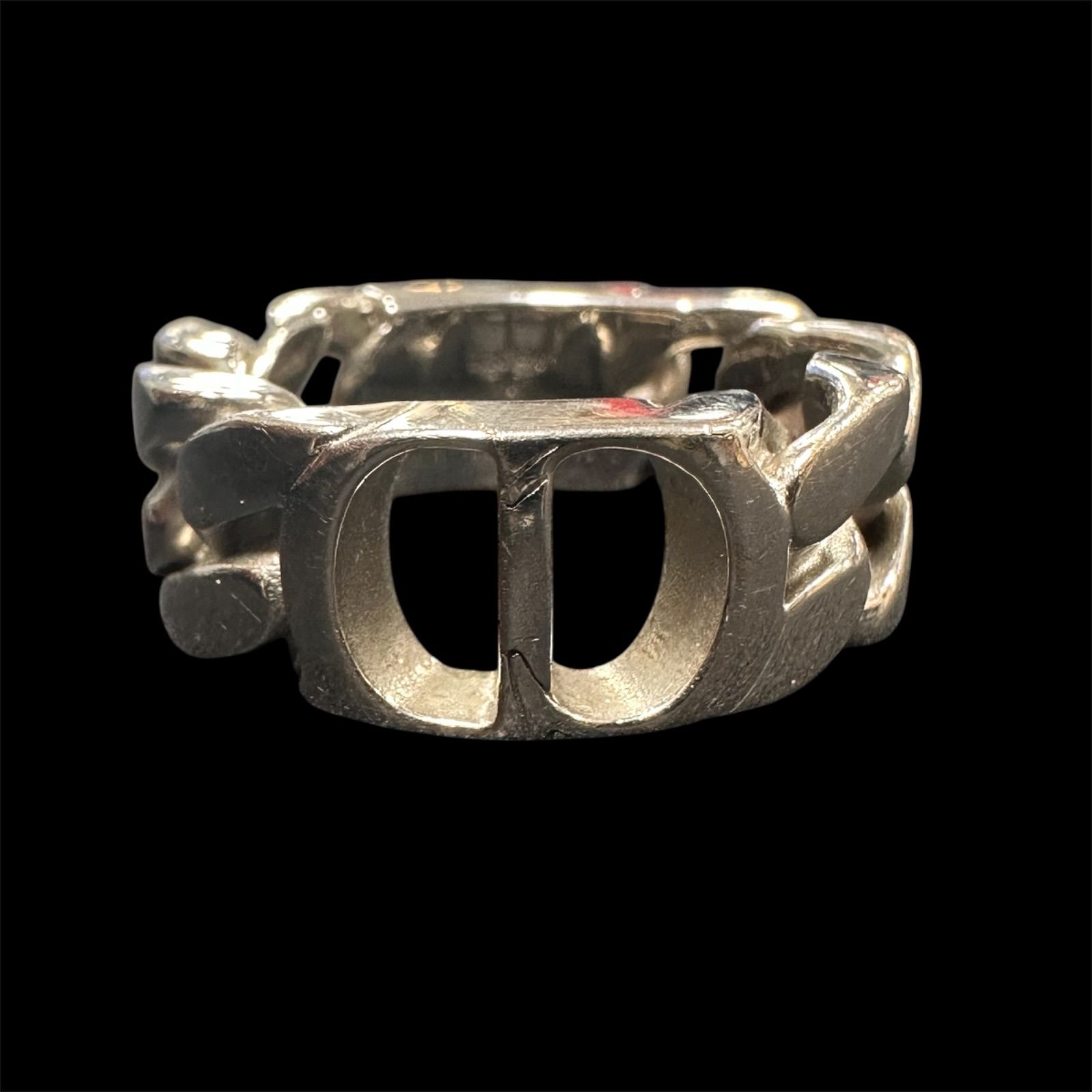 82】DIOR icon チェーンリンク リング Mサイズ シルバー 925 19