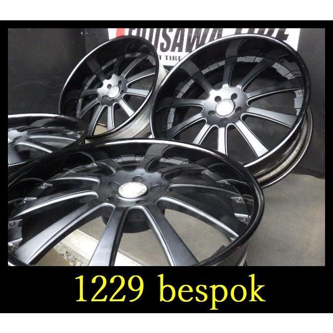 1229 ◆bespo ホイールサイズ実測値◆24x10J 5穴 PCD120 48| 18◆4本◆前後インセット違い