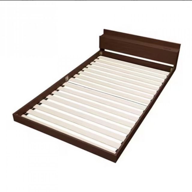 アイリスオーヤマ フロアベッド セミダブル FBM-SD ブラウン ローベッド 2口コンセント すのこ