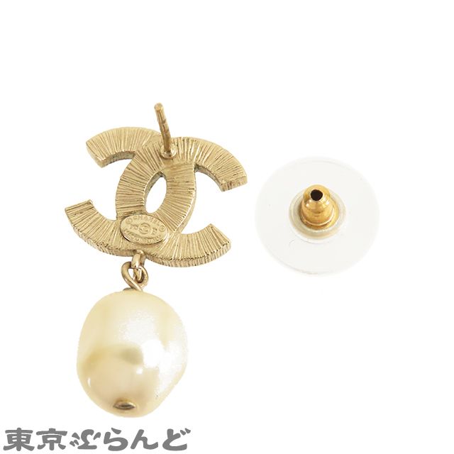 シャネル CHANEL ピアス ゴールドxブラック メタル フェイクパール ココマーク GP B13B レディース 101819011