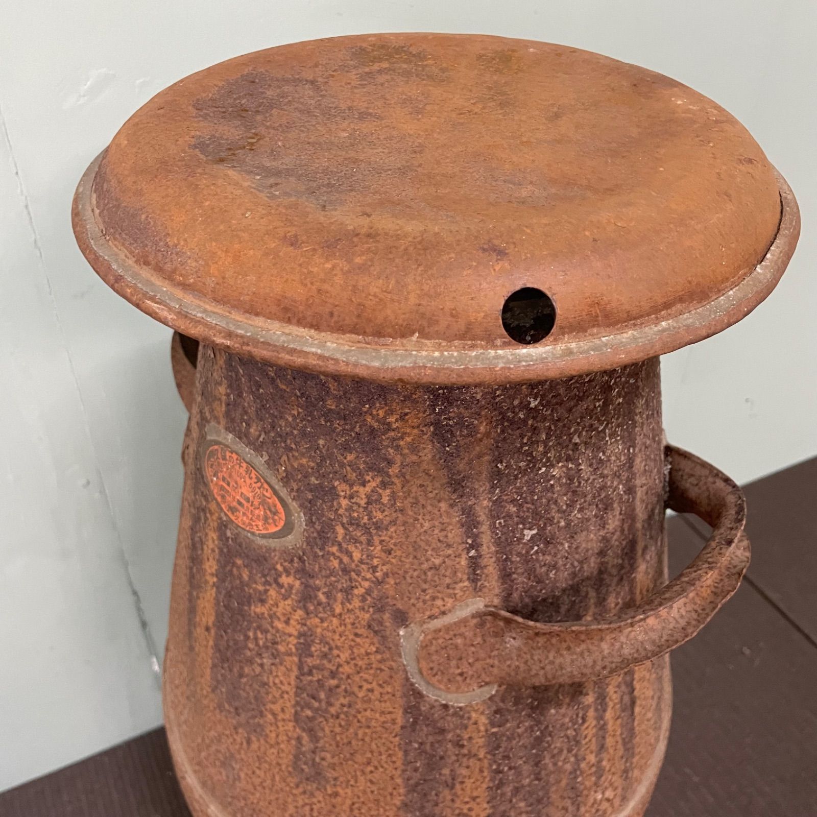 ♭ ガーデニング 古民具 ミルク缶 高さ70cm 牛乳缶 昭和レトロ