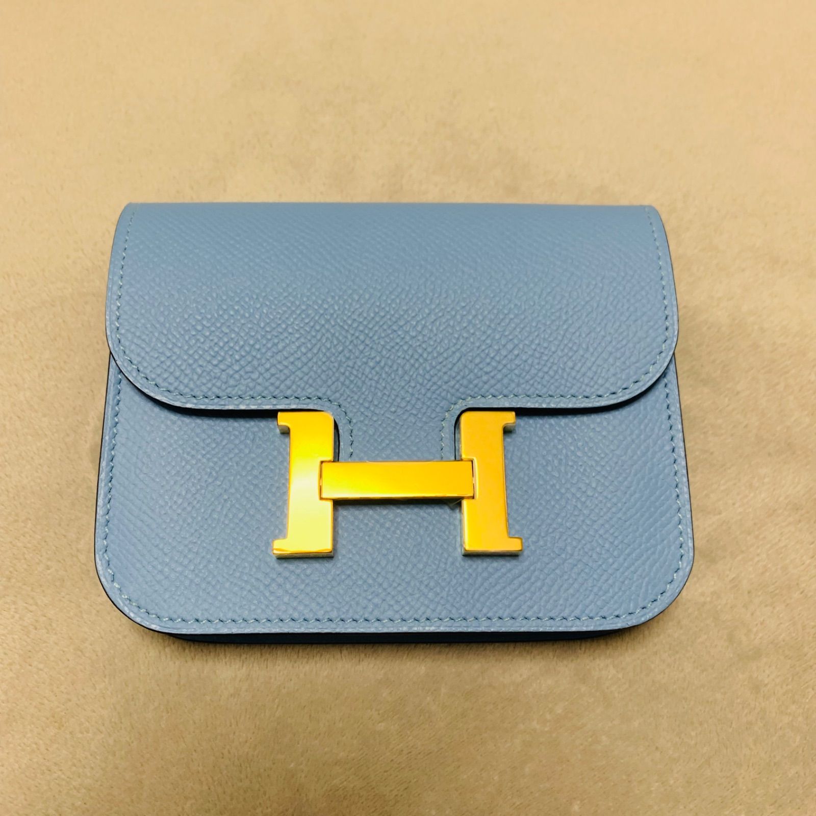 新品 エルメス コンスタンススリム セレスト HERMES ミニ