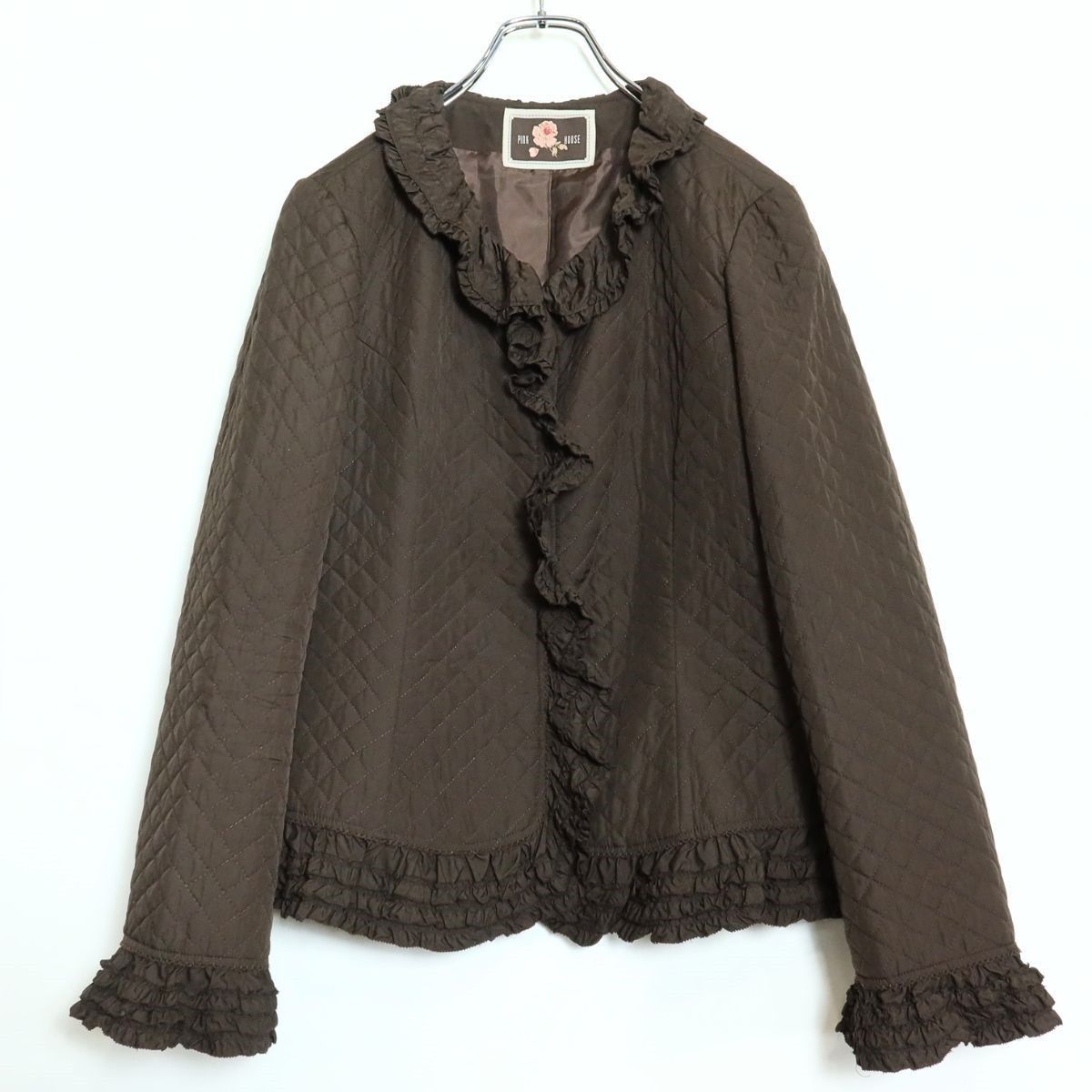 美品】ピンクハウス☆ふんわりキルティング風コート♪ 細かい段々