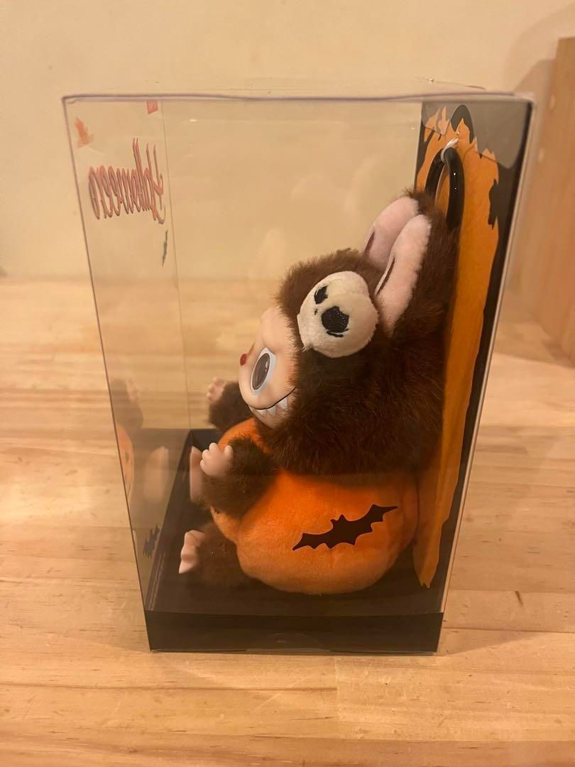 ラブブ ハロウィン パンプキン ぬいぐるみ ラブブ-ハロウィンパンプキンペンダントクロス、ハッピー