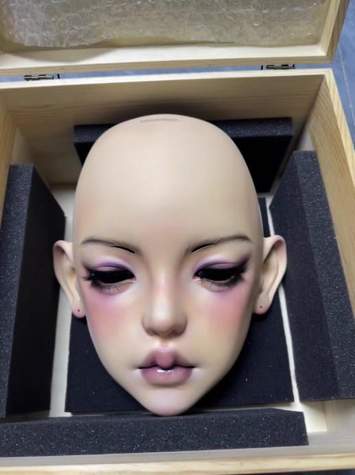 ハーフマスク カツラなし 眼球付き NO.160 ドール ヘッドロリータ人形 コスプレ マスク 仮装 着ぐるみ 二次元美少女