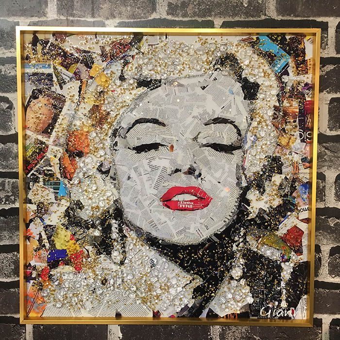 専門 マリリンモンロー　油絵　額付き ウォーホルのマリリン・モンロー肖像画、250億円で落札 20世紀