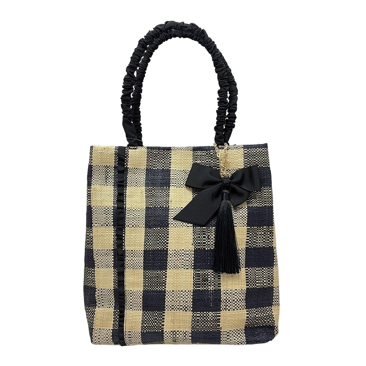LANVIN　ベージュと黒のかごバッグ LANVINベージュと黒のかごバッグ