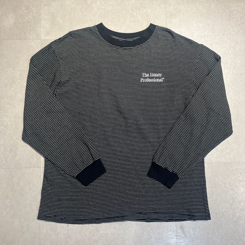 plllllleeeasse ボーダー ロンT L ennoy everyone ennoyボーダーロンTブラック plllllleeeasse ボーダー ロンT L ennoy