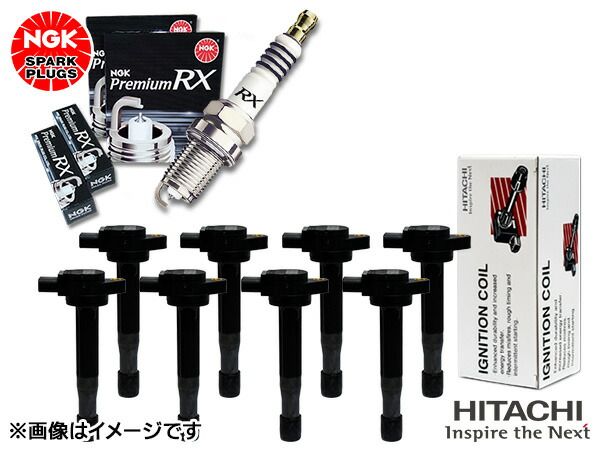 フィット GD1 GD2 NGK プレミアム RXプラグ 94915 8本 日立 イグニッションコイル U09007-COIL U09006-COIL 8本 H13.06～H19.10