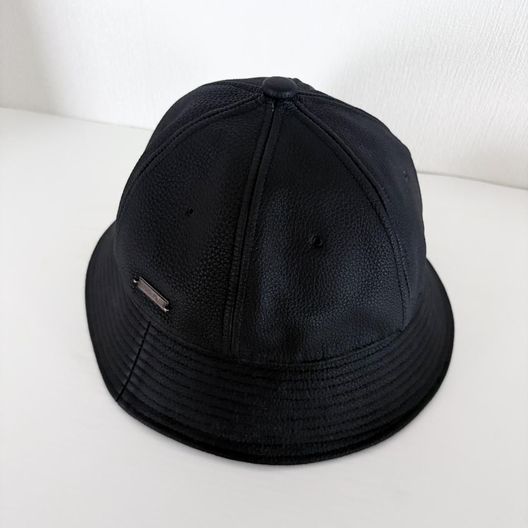 極美品『WAGAMAMA別注 ソラリス』仔牛革 シボ レザー ハット 59サイズ