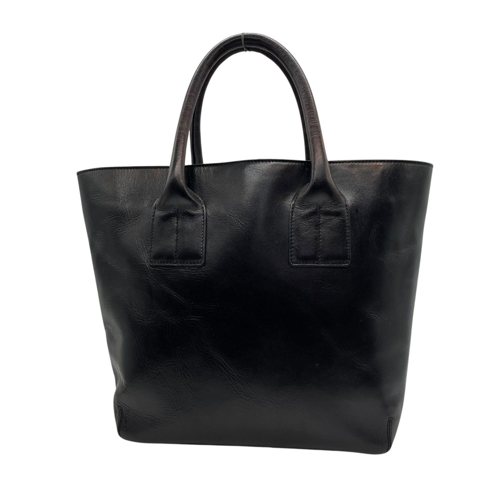 美品 HIROFU ヒロフ トートバッグ ハンドバッグ Hロゴ 黒