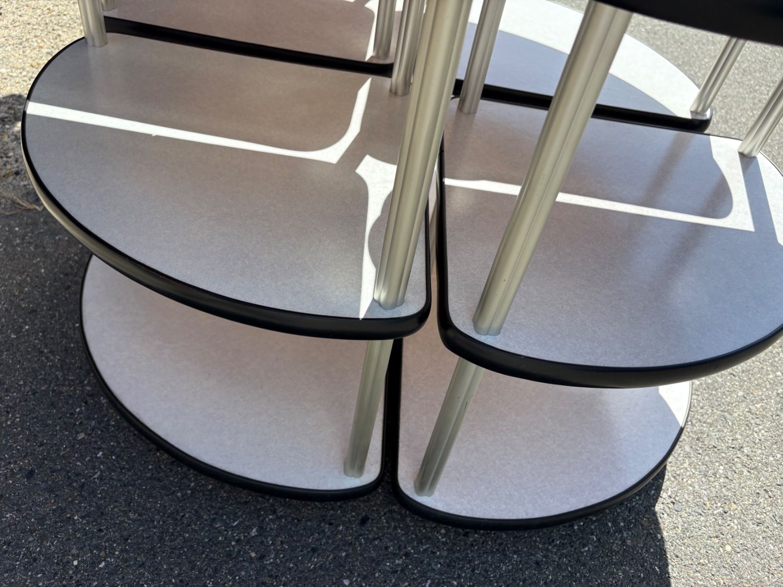 麻雀卓 サイドテーブル キャスター付 丸型 灰皿 セット売り 4つセット 大 MARWIL-DEMENAGEMENTS_CH