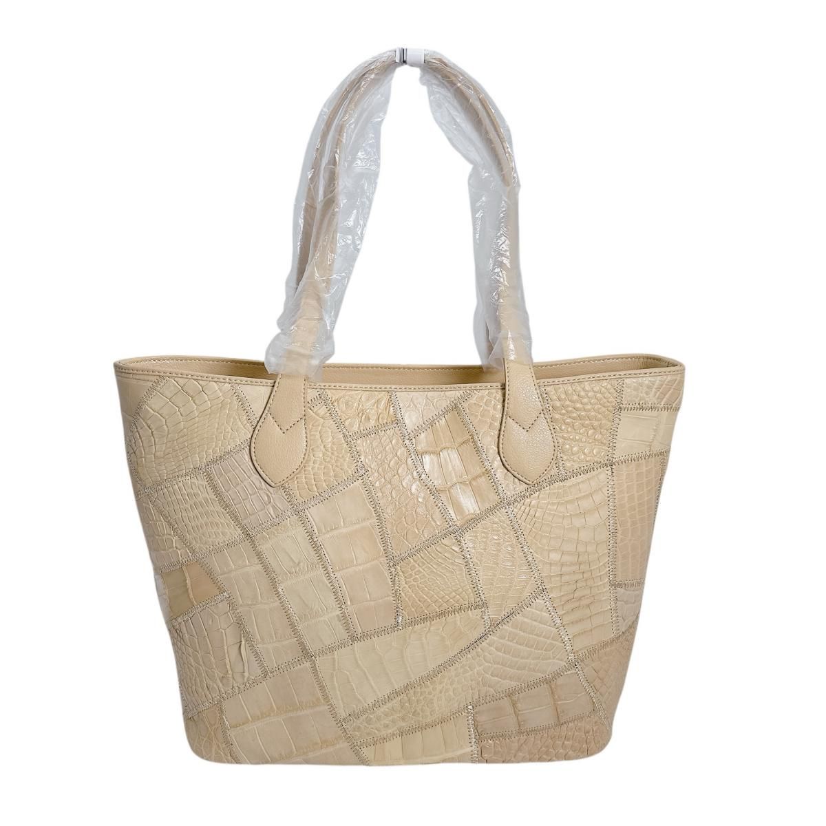 クロコダイル LB-7001 トートバッグ ブラウン CROCODILE パッチワーク