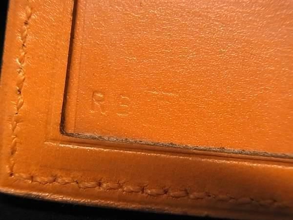 HERMES エルメス 写真立て ミニ フォトフレーム - オレンジ系 レザー