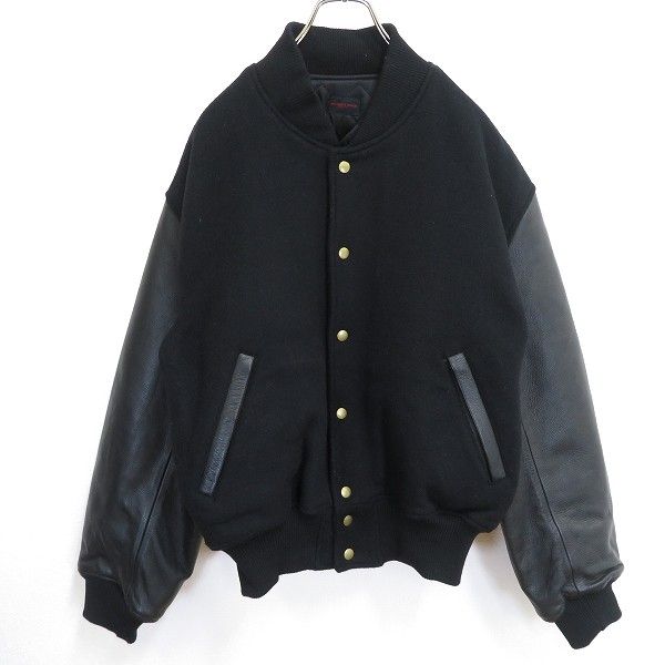 wu ワンダフルワールド WONDERFUL WORLD カネオイサオ ブルゾン L 黒 レザー 牛革 スタジャン 1997年冬 ヴィンテージ 970421 k01